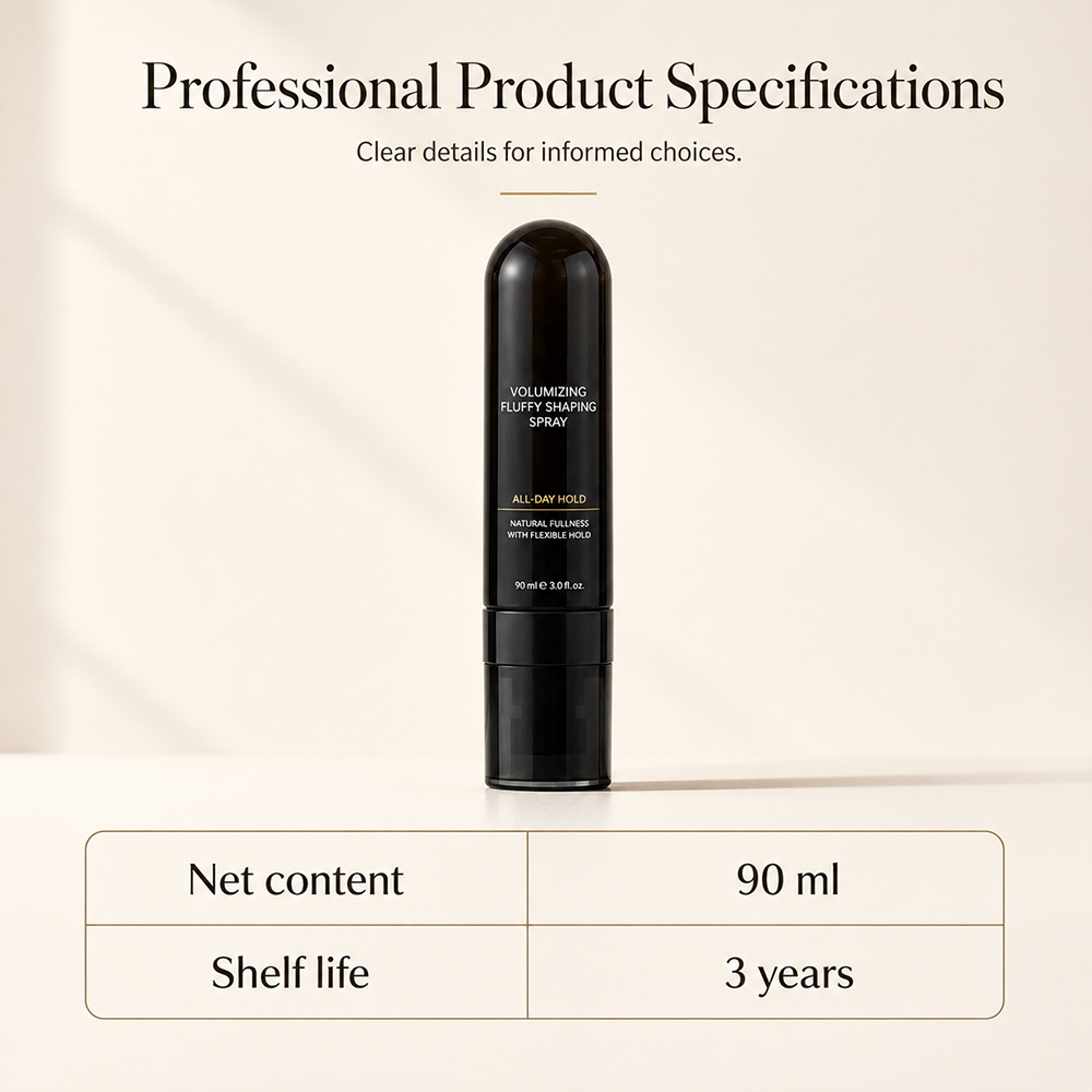 90ml Fluffy Hair Shaping Spray Long Lasting Volumizing Mist with Peach Fragrance